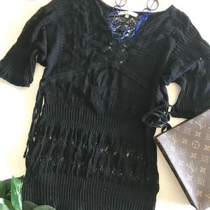 Didier parakian lace see through black long sleeve